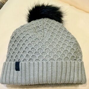Lululemon Gray Knit Beanie with Black Pom